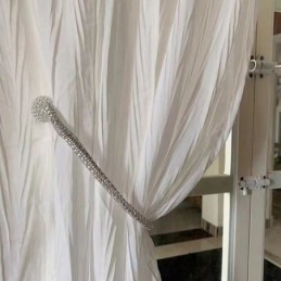 Rideau Court En Tulle Blanc Sur Mesure, Voile Transparent Uni Pour Salon