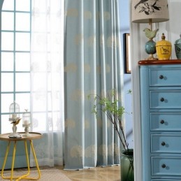 Rideau Brodé Élégant À Motif D'Arbre, Rideau Occultant Sur Mesure Pour Fenêtre De Salon