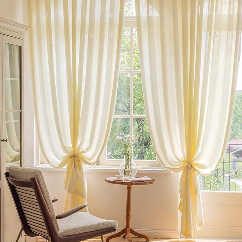 Rideaux En Tulle Nordique, Rideau En Voile Transparent Moderne, Rideau Sur Mesure Pour Salon Et Chambre À Coucher